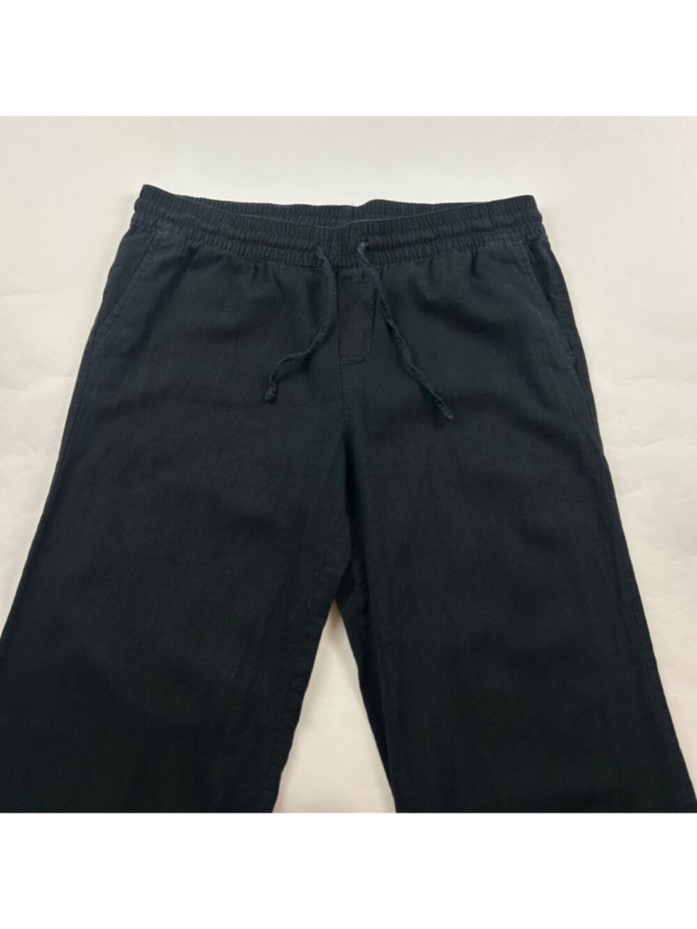 TALL Old Navy Black Linen Blend Wide Leg Lounge Pant MT - Picture 2 of 7